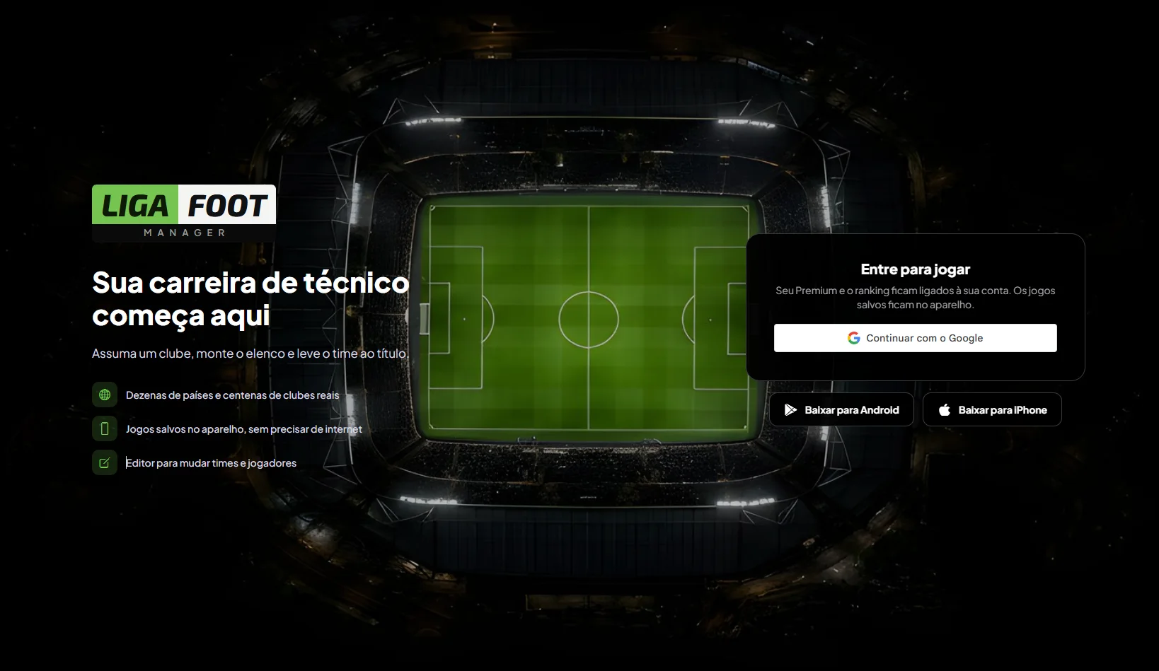 Imagem principal da matéria sobre Saudades do Brasfoot? Conheça LigaFoot, o novo manager de futebol brasileiro em games